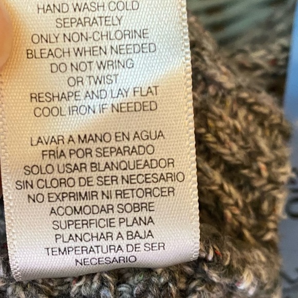 Lea & Nicole Gray Tweed Cowl Neck Sweater Oversized Size Small - Picture 9 of 11